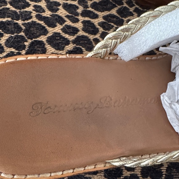 Tommy Bahama Gold Embellished Sandals - Picture 2 of 6